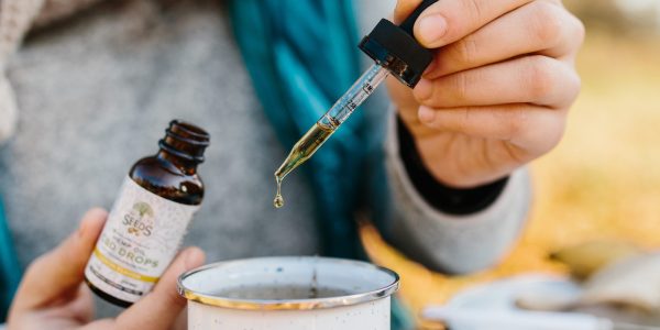 botanical oil extracted from herbs as essential oil